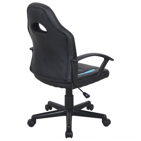 Кресло компьютерное BRABIX Spark GM-201, экокожа, черное/голубое (532505) - фото 3