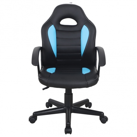 Кресло компьютерное BRABIX Spark GM-201, экокожа, черное/голубое (532505) - фото 5