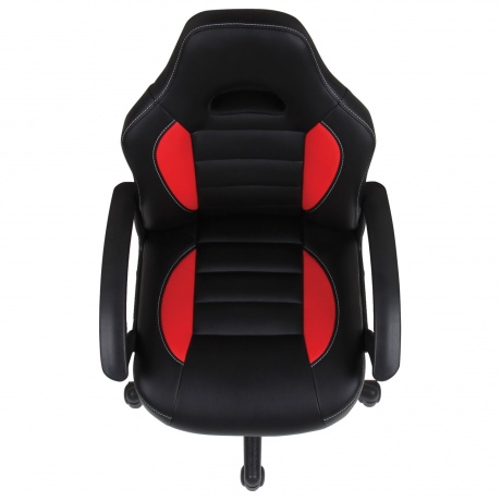 Кресло компьютерное BRABIX Spark GM-201, экокожа, черное/красное (532503) - фото 8