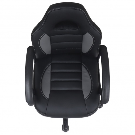 Кресло компьютерное BRABIX Spark GM-201, экокожа, черное/серое (532504) - фото 6