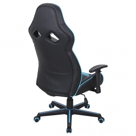 Кресло компьютерное BRABIX Storm GM-006 экокожа, черное/голубое (532501) - фото 3