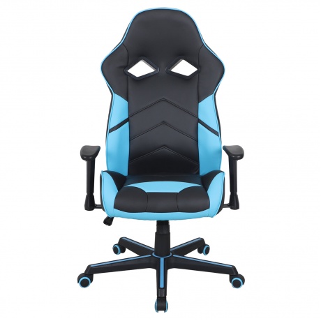 Кресло компьютерное BRABIX Storm GM-006 экокожа, черное/голубое (532501) - фото 4