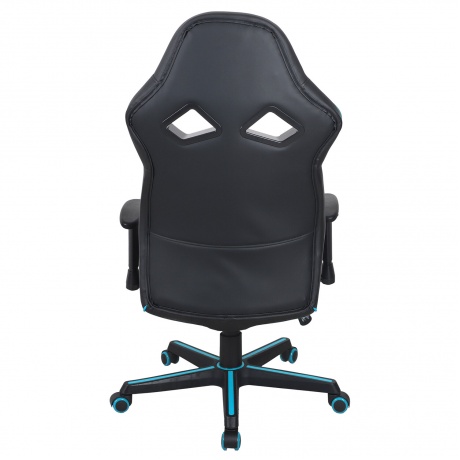 Кресло компьютерное BRABIX Storm GM-006 экокожа, черное/голубое (532501) - фото 5