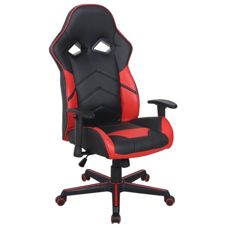 Кресло компьютерное BRABIX Storm GM-006 экокожа, черное/красное (532500) - фото 1