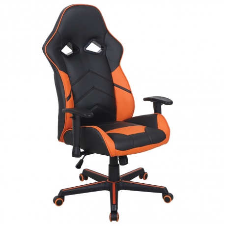 Кресло компьютерное BRABIX Storm GM-006 экокожа, черное/оранжевое (532502) - фото 1