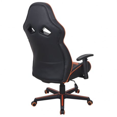 Кресло компьютерное BRABIX Storm GM-006 экокожа, черное/оранжевое (532502) - фото 4