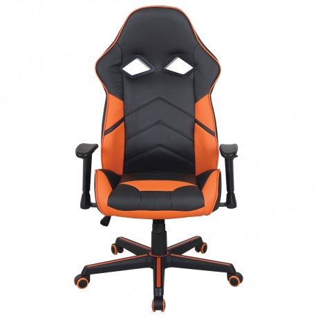 Кресло компьютерное BRABIX Storm GM-006 экокожа, черное/оранжевое (532502) - фото 5