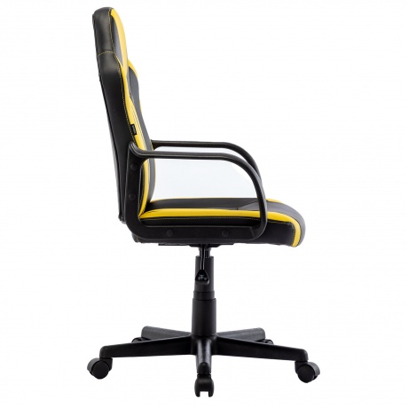 Кресло компьютерное BRABIX Stripe GM-202, экокожа, черное/желтое (532510) - фото 2