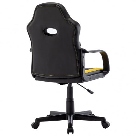 Кресло компьютерное BRABIX Stripe GM-202, экокожа, черное/желтое (532510) - фото 3