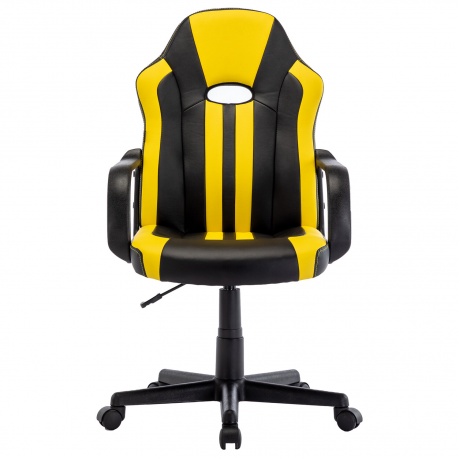 Кресло компьютерное BRABIX Stripe GM-202, экокожа, черное/желтое (532510) - фото 5