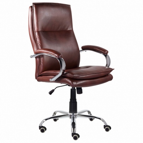 Кресло офисное BRABIX Premium Cuba EX-542, экокожа, коричневое (532550) - фото 1