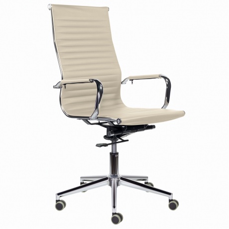Кресло офисное BRABIX Premium Intense EX-531, экокожа, хром, бежевое (532541) - фото 1