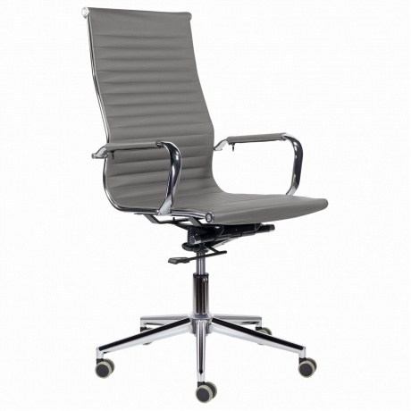 Кресло офисное BRABIX Premium Intense EX-531, экокожа, хром, темно-серое (532542) - фото 1