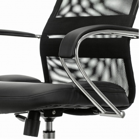 Кресло офисное BRABIX Premium Stalker EX-608 CH черное (532091) - фото 4