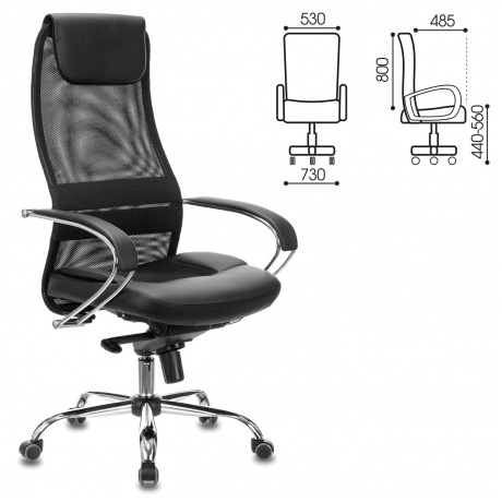 Кресло офисное BRABIX Premium Stalker EX-609 PRO черное (532416) - фото 1
