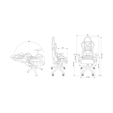 Кресло компьютерное Cactus CS-CHR-0099BLR черный/красный - фото 7