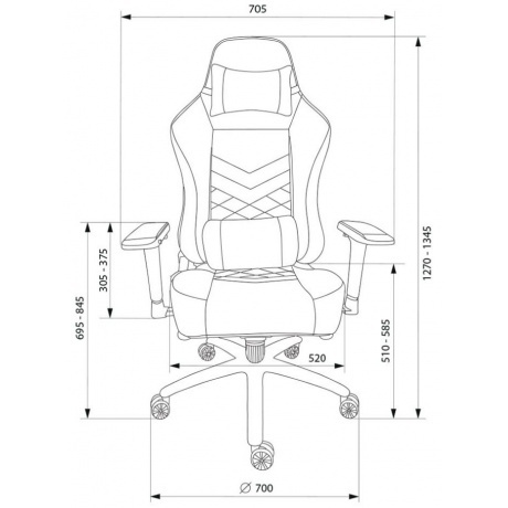 Кресло компьютерное Cactus CS-CHR-0112BL черный - фото 9