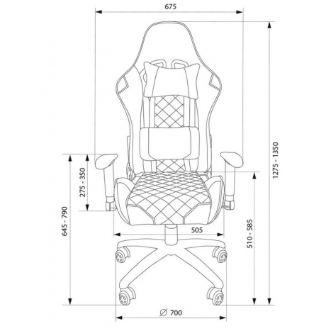 Кресло компьютерное Cactus CS-CHR-030BL черный - фото 7