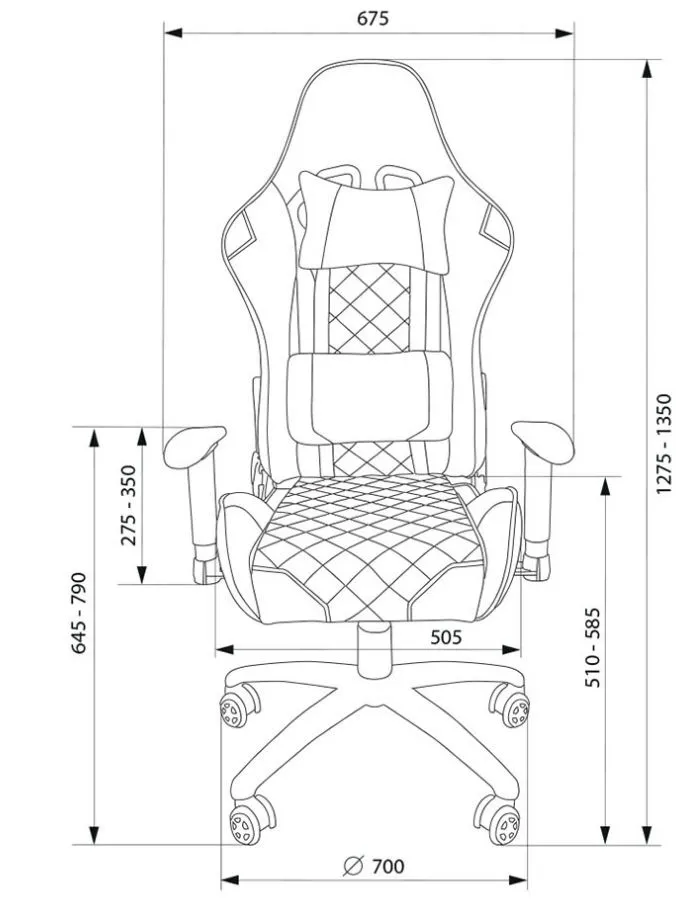 Кресло компьютерное Cactus CS-CHR-030BL черный - фото 7