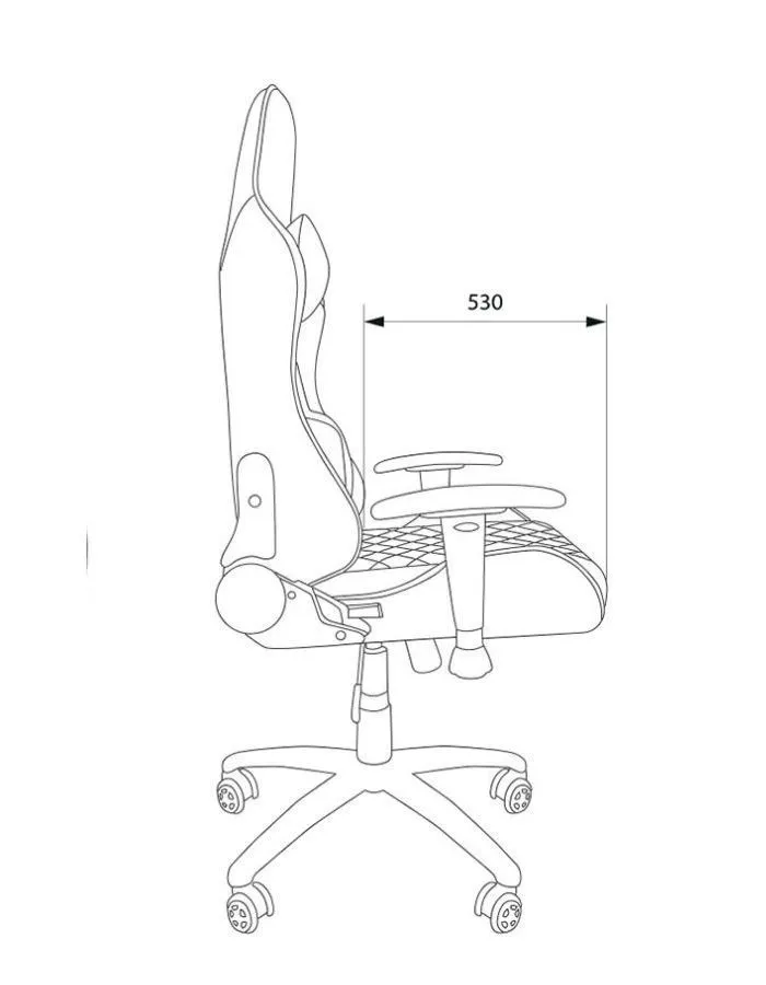 Кресло компьютерное Cactus CS-CHR-030BL черный - фото 8