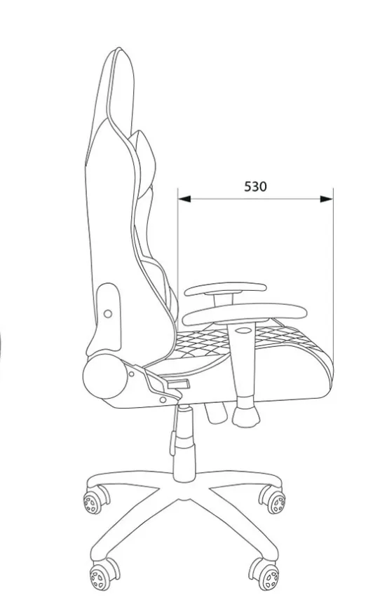 Кресло компьютерное Cactus CS-CHR-030BL черный - фото 9