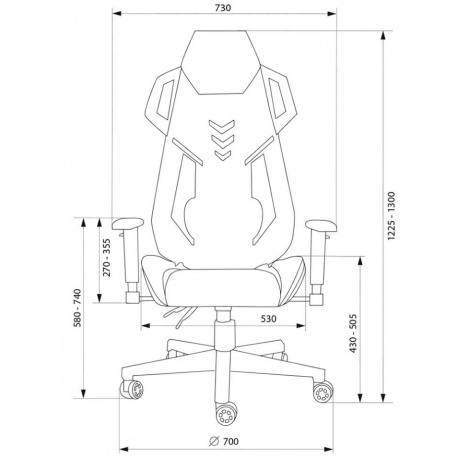 Кресло компьютерное Cactus CS-CHR-090BLR черный/красный - фото 9
