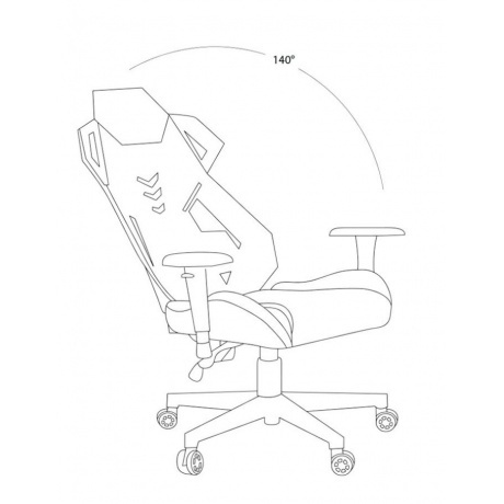 Кресло компьютерное Cactus CS-CHR-090BLW черный/белый - фото 8