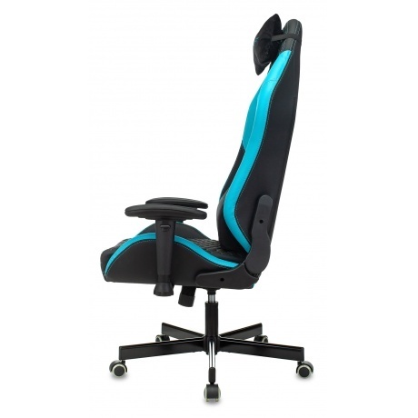 Кресло компьютерное Бюрократ Knight Neon черный/голубой - фото 4