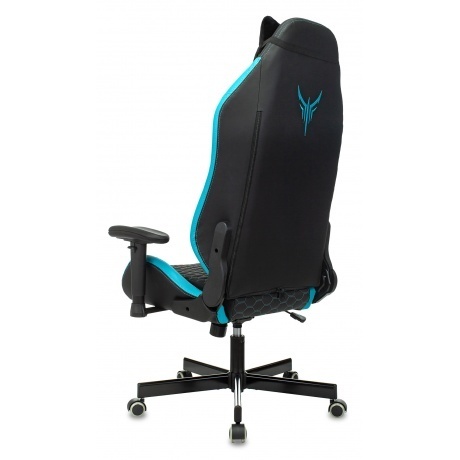 Кресло компьютерное Бюрократ Knight Neon черный/голубой - фото 5