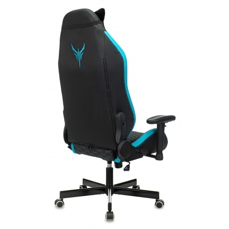 Кресло компьютерное Бюрократ Knight Neon черный/голубой - фото 7