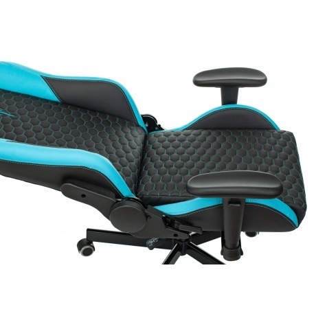 Кресло компьютерное Бюрократ Knight Neon черный/голубой - фото 9