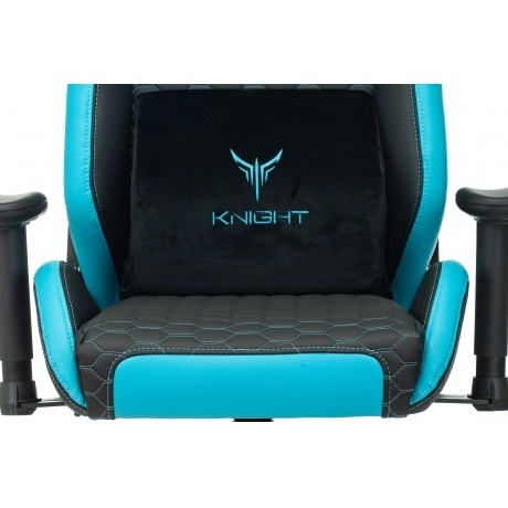 Кресло компьютерное Бюрократ Knight Neon черный/голубой - фото 10