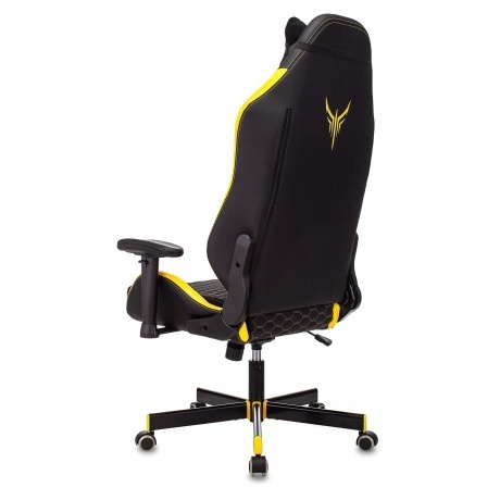 Кресло компьютерное Бюрократ Knight Neon черный/желтый - фото 5