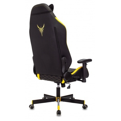 Кресло компьютерное Бюрократ Knight Neon черный/желтый - фото 7