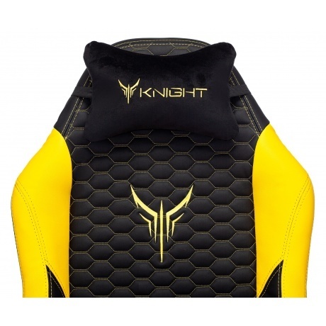 Кресло компьютерное Бюрократ Knight Neon черный/желтый - фото 10