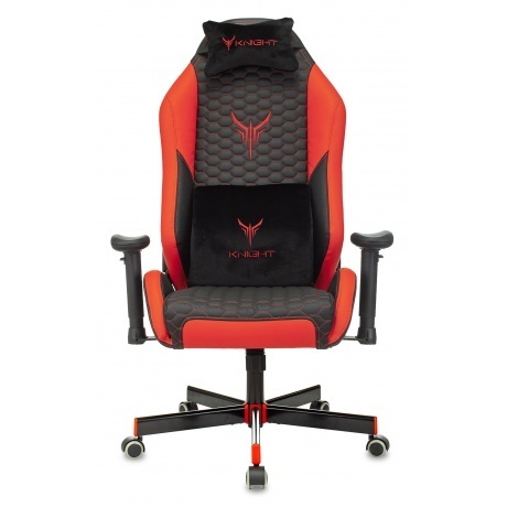 Кресло компьютерное Бюрократ Knight Neon черный/красный - фото 2