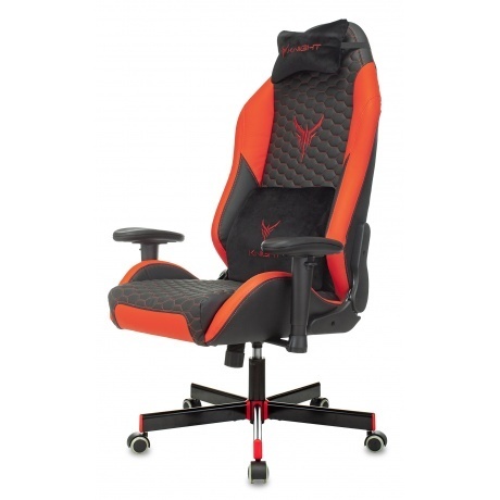Кресло компьютерное Бюрократ Knight Neon черный/красный - фото 3