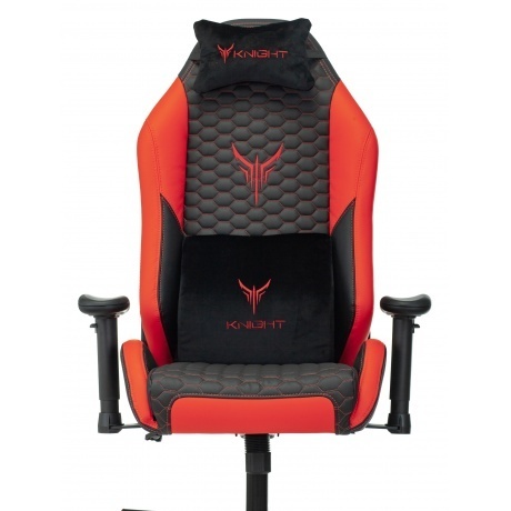 Кресло компьютерное Бюрократ Knight Neon черный/красный - фото 8