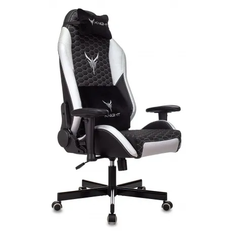 Кресло компьютерное Бюрократ Knight Neon черный/серебряный