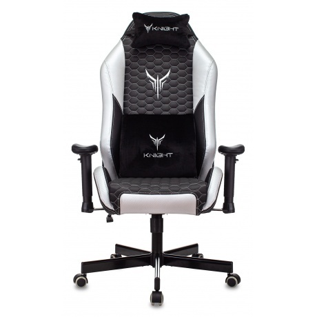 Кресло компьютерное Бюрократ Knight Neon черный/серебряный - фото 2