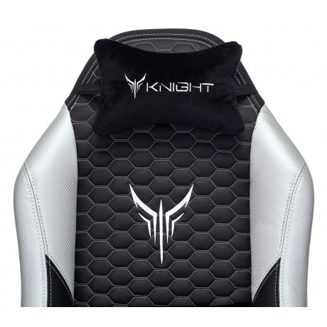 Кресло компьютерное Бюрократ Knight Neon черный/серебряный - фото 9