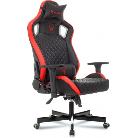 Кресло компьютерное Бюрократ Knight Outrider черный/красный - фото 2