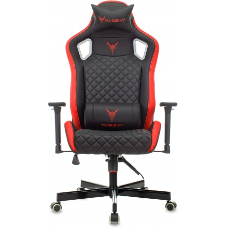 Кресло компьютерное Бюрократ Knight Outrider черный/красный - фото 3