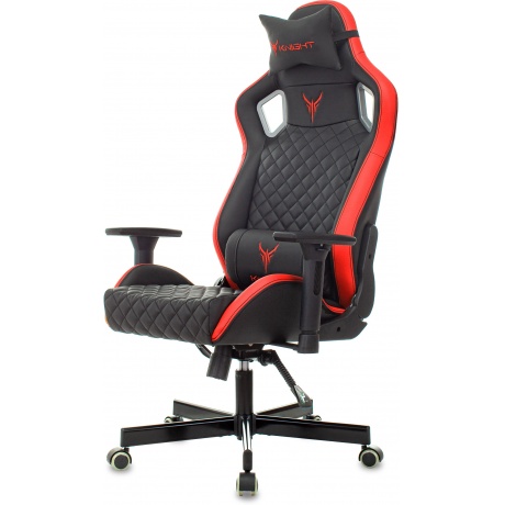 Кресло компьютерное Бюрократ Knight Outrider черный/красный - фото 4