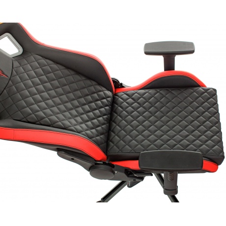 Кресло компьютерное Бюрократ Knight Outrider черный/красный - фото 7