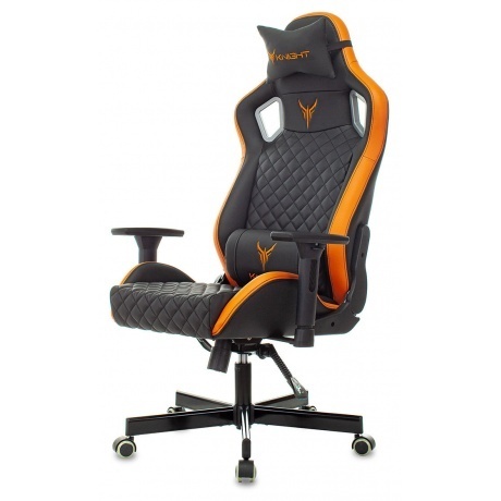 Кресло компьютерное Бюрократ Knight Outrider черный/оранжевый - фото 4