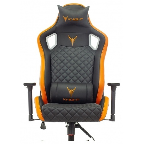 Кресло компьютерное Бюрократ Knight Outrider черный/оранжевый - фото 6