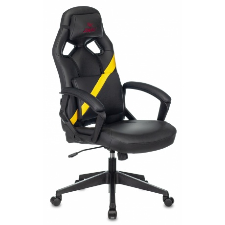 Кресло компьютерное Бюрократ Zombie Driver черный/желтый - фото 1