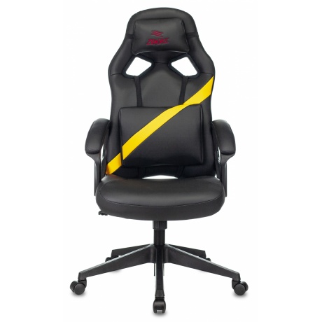 Кресло компьютерное Бюрократ Zombie Driver черный/желтый - фото 2