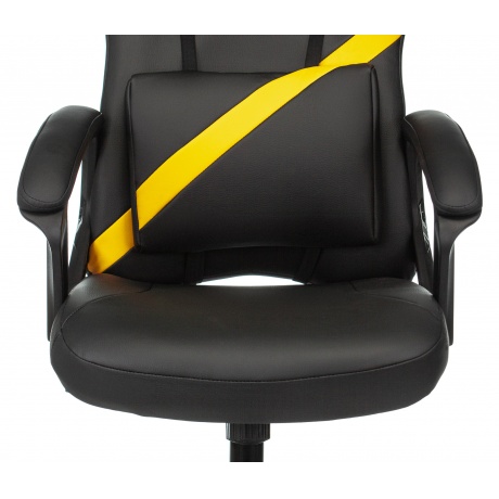 Кресло компьютерное Бюрократ Zombie Driver черный/желтый - фото 5